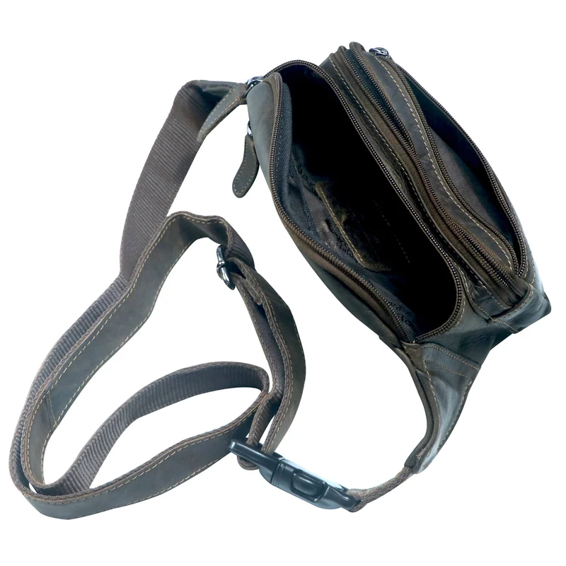 Jan Bauchtasche Damen Leder Gürteltasche Handy Herren Hüfttasche