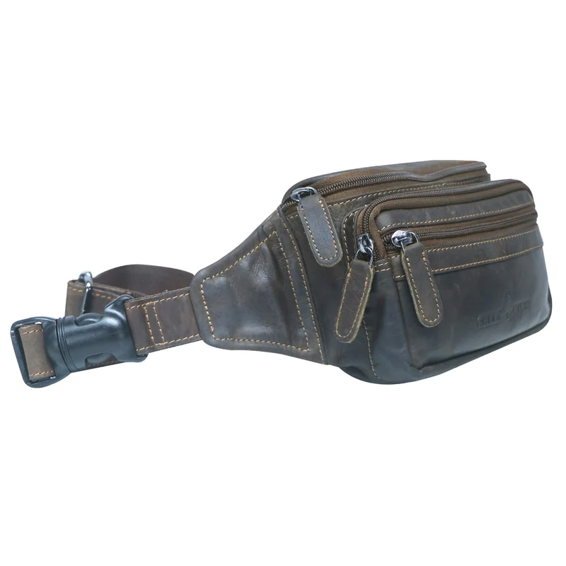 Jan Bauchtasche Damen Leder Gürteltasche Handy Herren Hüfttasche