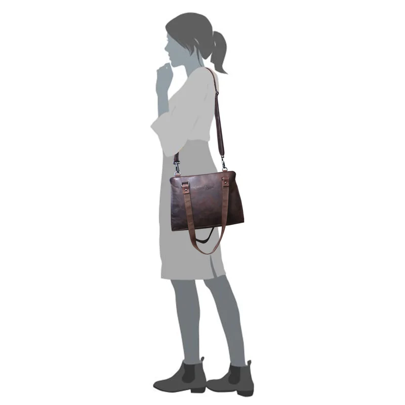 Madi Kleine Handtasche Damen Leder Henkeltasche Shopper Tasche