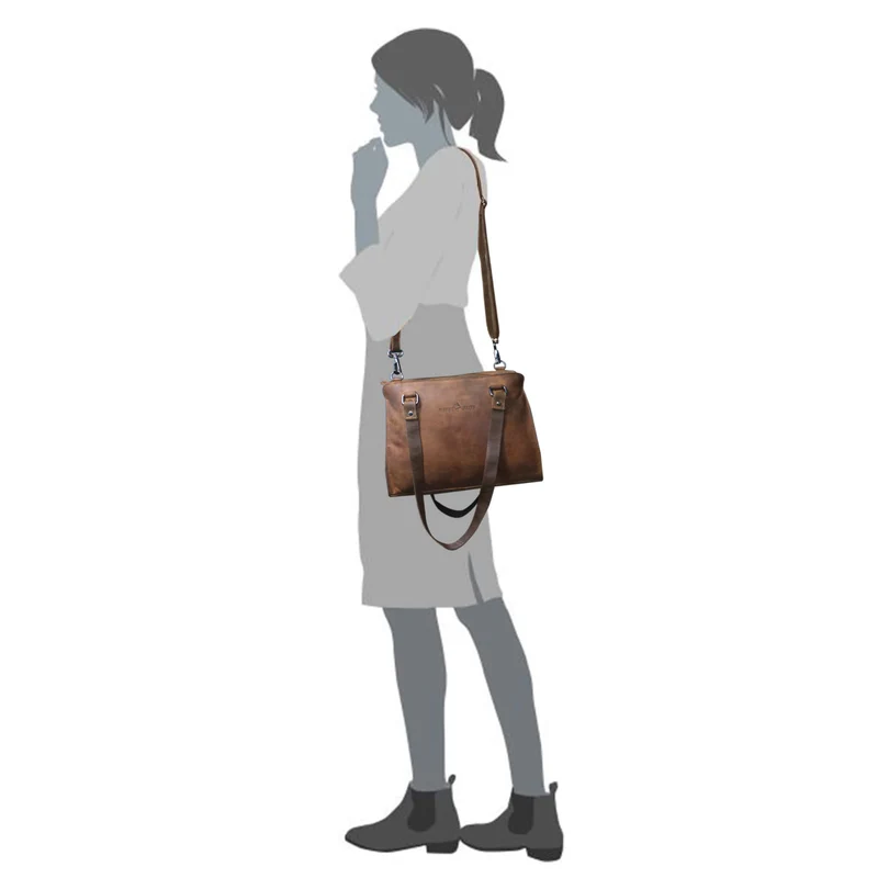 Madi Kleine Handtasche Damen Leder Henkeltasche Shopper Tasche