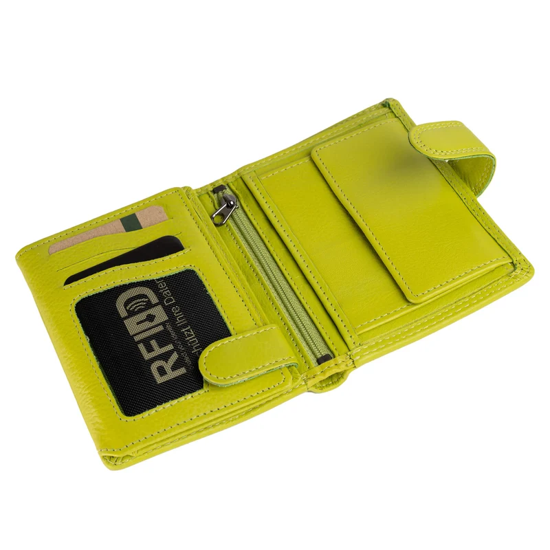 Ken Damen Geldbörse Leder Brieftasche Herren mit Münzfach RFID