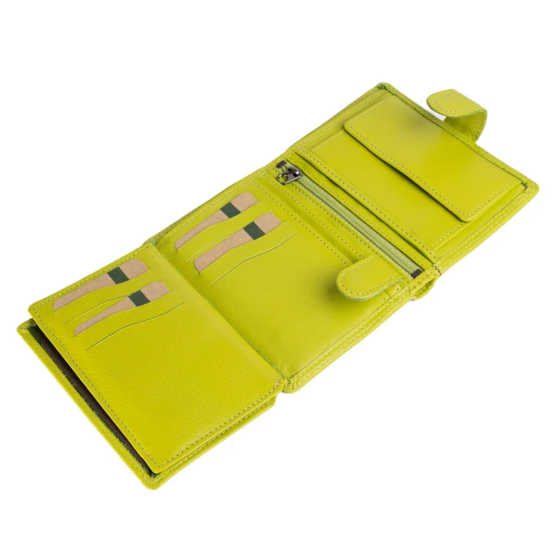 Ken Damen Geldbörse Leder Brieftasche Herren mit Münzfach RFID