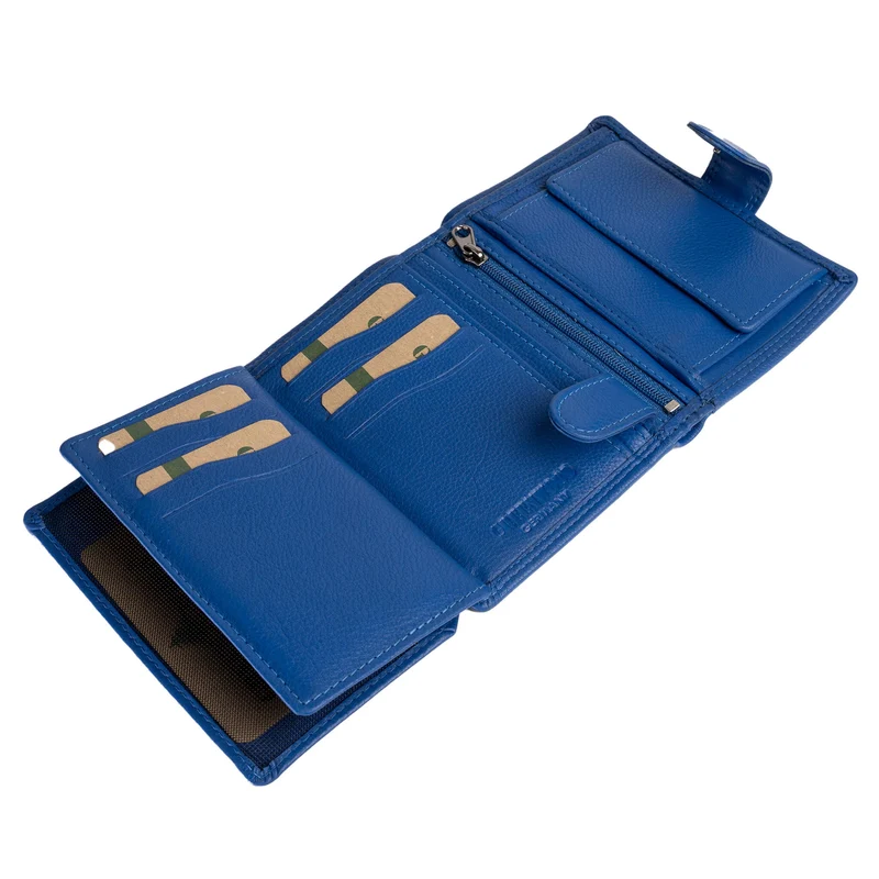 Ken Damen Geldbörse Leder Brieftasche Herren mit Münzfach RFID