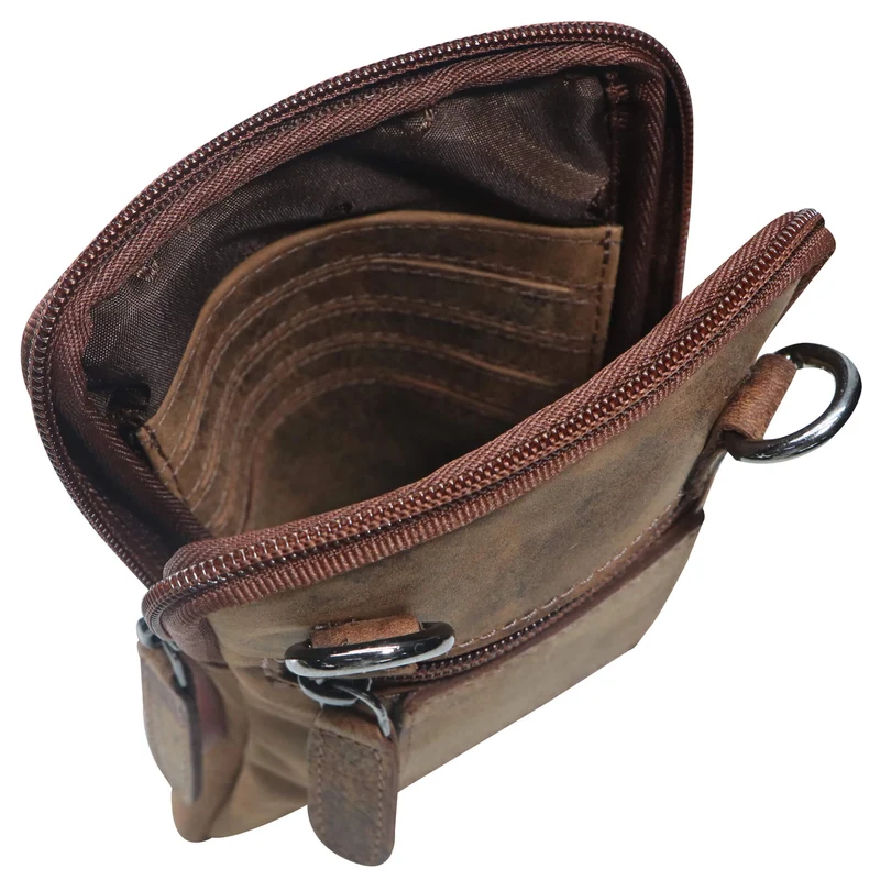 Oli Handytasche Crossbody Smartphone Tasche zum Umhängen Leder