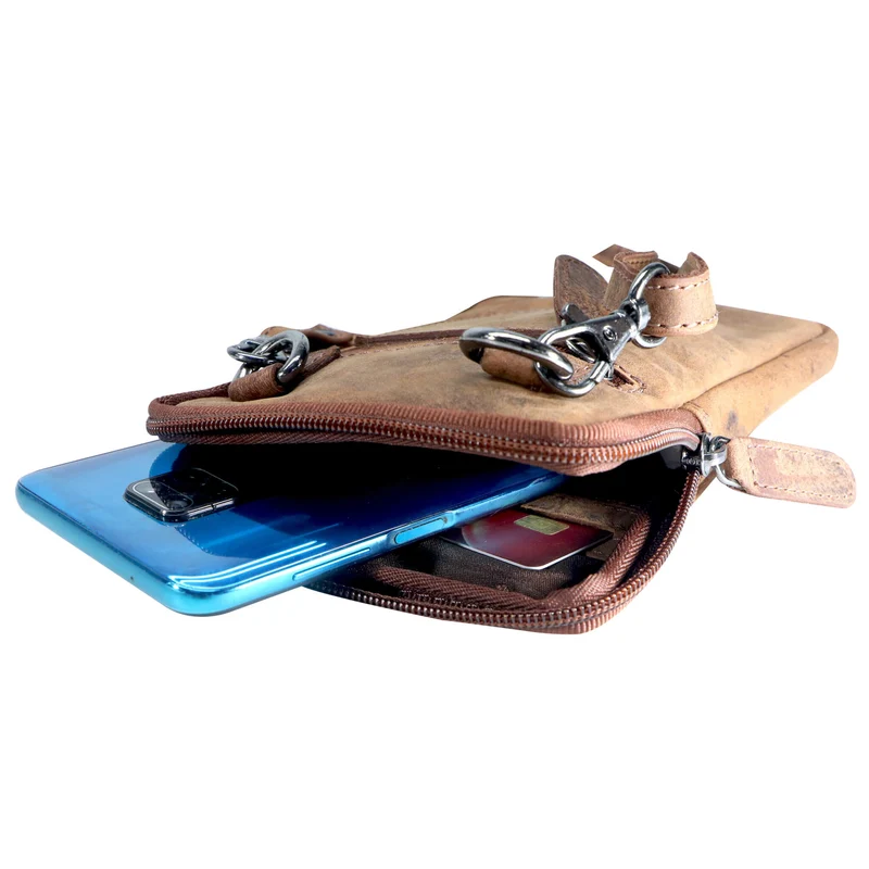Oli Handytasche Crossbody Smartphone Tasche zum Umhängen Leder