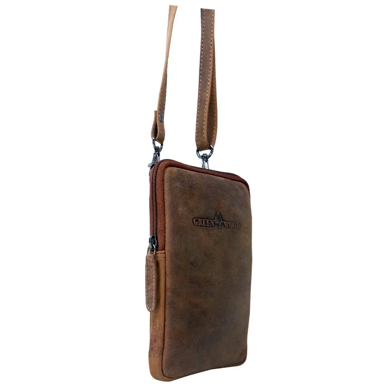 Oli Handytasche Crossbody Smartphone Tasche zum Umhängen Leder