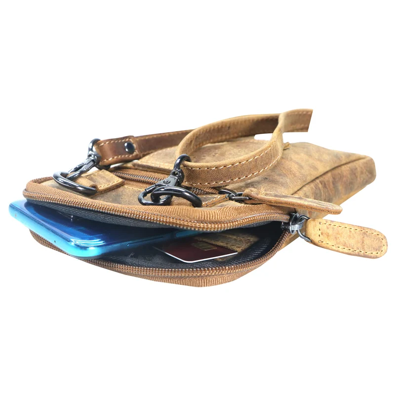Oli Handytasche Crossbody Smartphone Tasche zum Umhängen Leder