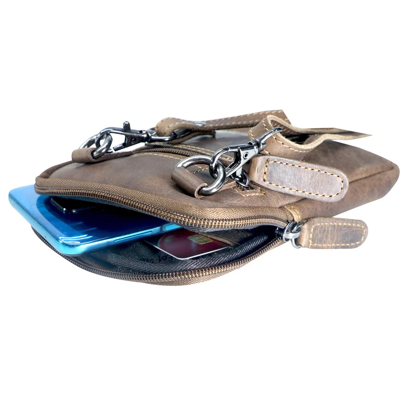 Oli Handytasche Crossbody Smartphone Tasche zum Umhängen Leder