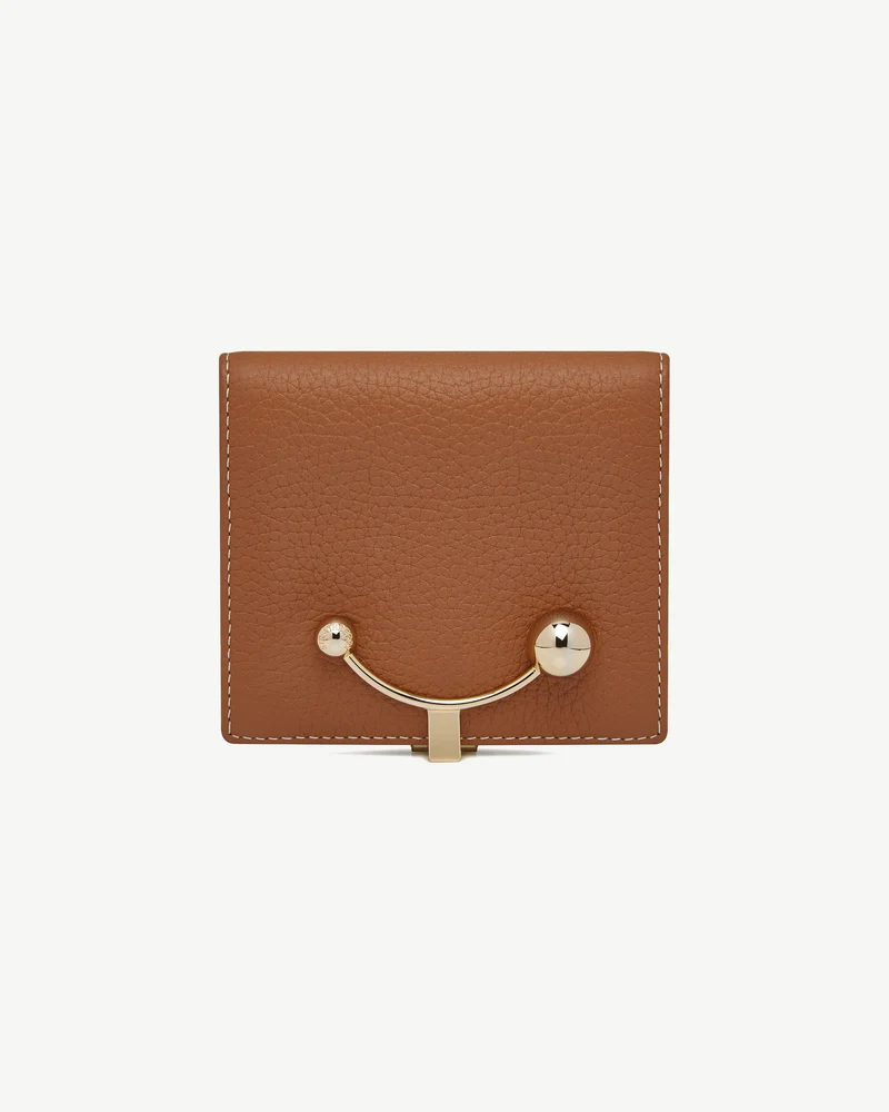 Crescent Wallet - Tan with Vanilla Stitch