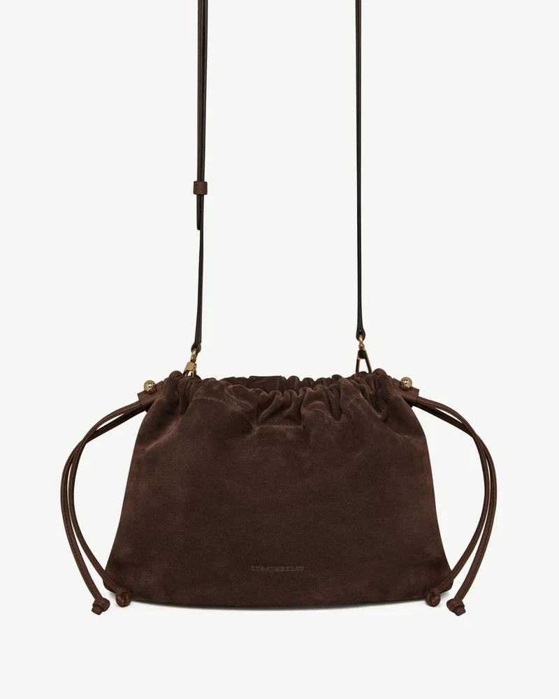 Charlotte Midi Drawstring - Chocolate Suede