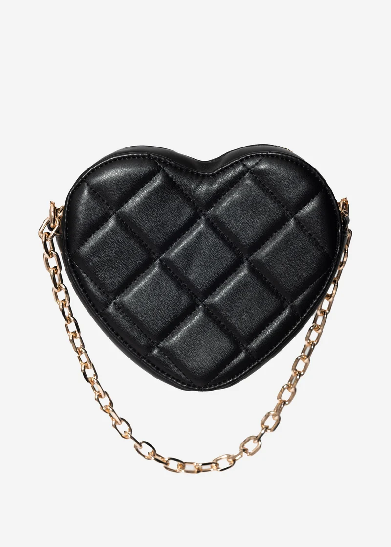 Tasche in Herzform - schwarz