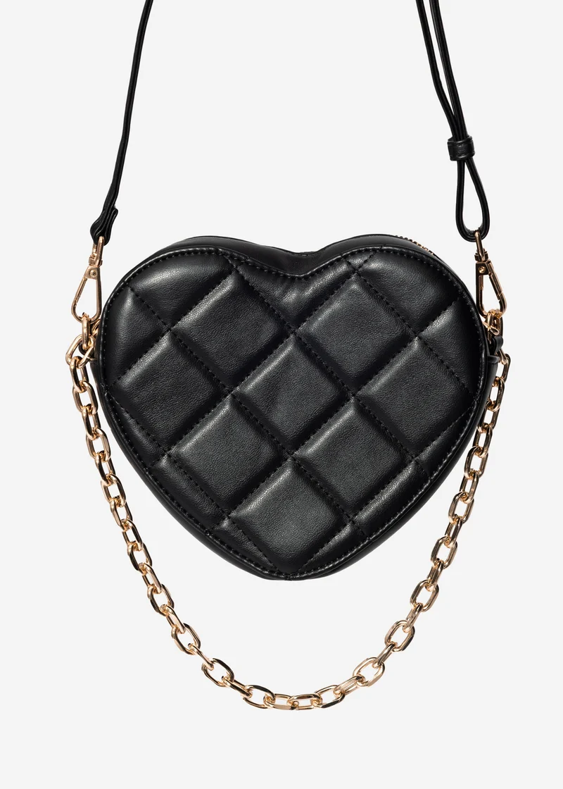 Tasche in Herzform - schwarz