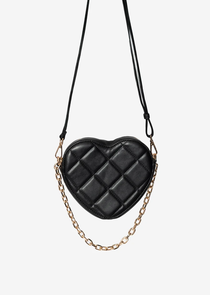 Tasche in Herzform - schwarz
