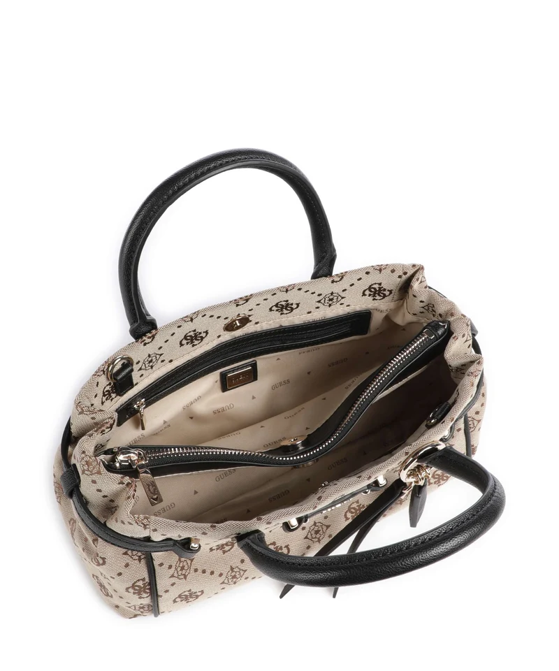 Guess Dorothy Girlfriend Small Handtasche latte logo/black