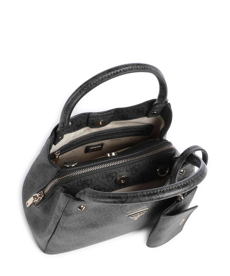 Guess Lorella Girlfriend Logo Small Handtasche coal logo