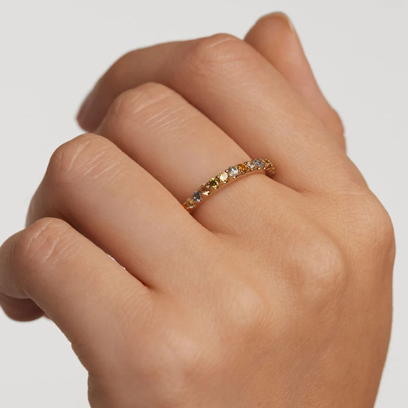 P D Paola Color damen Ring 750 Vergoldung AN01-C07-10