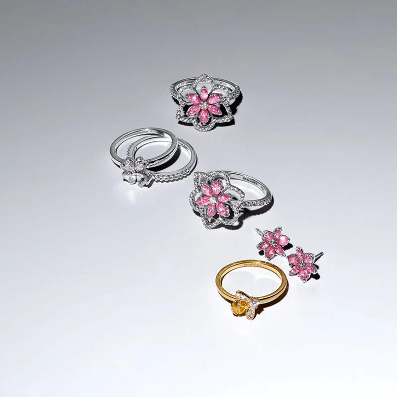 Pandora Timeless Doppelter Blumen Cocktailring 194577C01-52