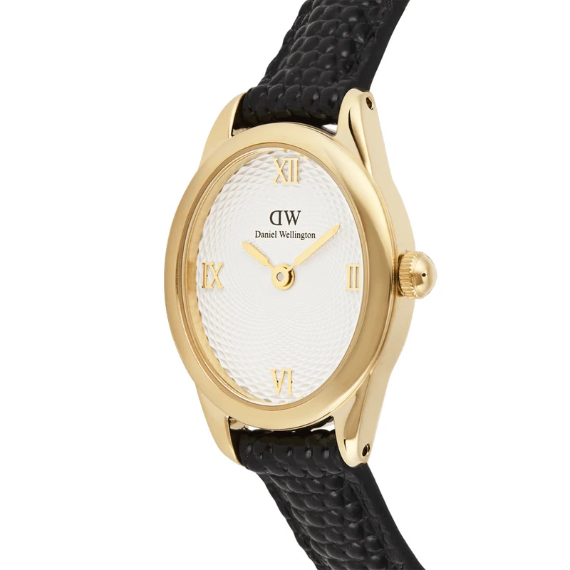 Daniel Wellington Ophelia Mini Black Lizard Goldfarben Damen Uhr DW00100890