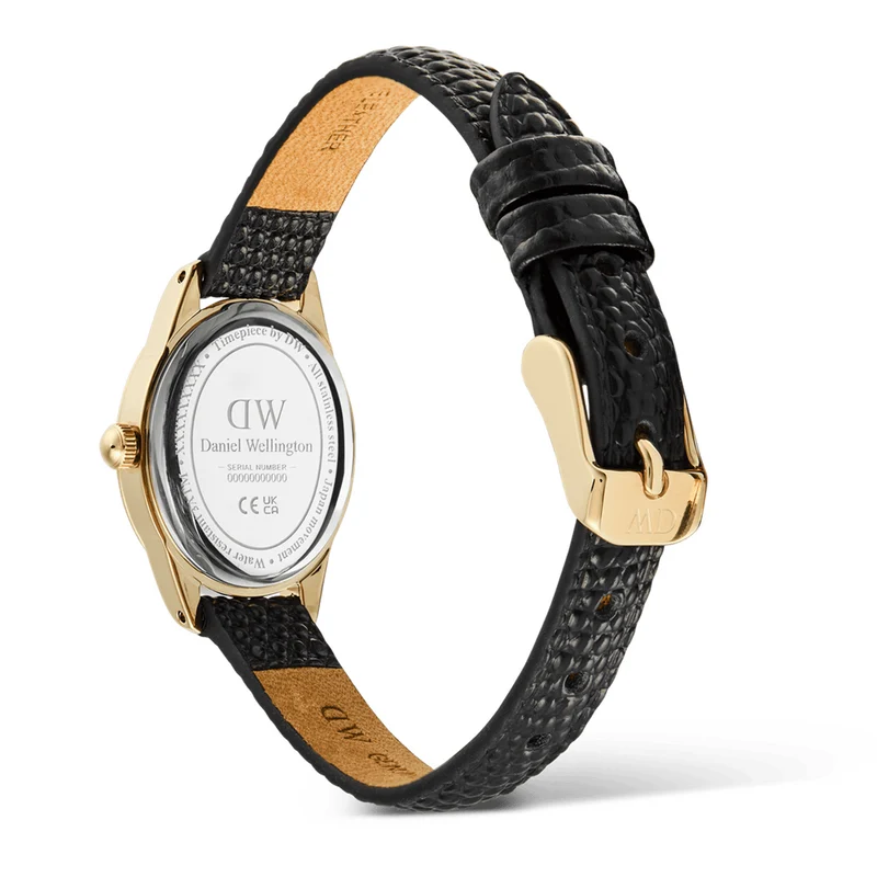 Daniel Wellington Ophelia Mini Black Lizard Goldfarben Damen Uhr DW00100890