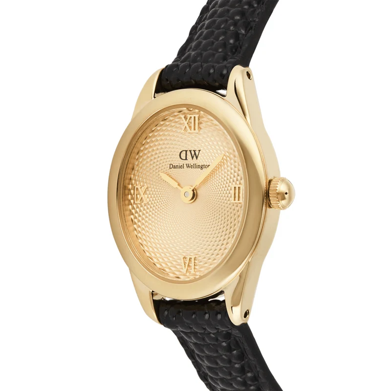 Daniel Wellington Ophelia Mini Black Lizard Unitone Goldfarben Uhr DW00100897