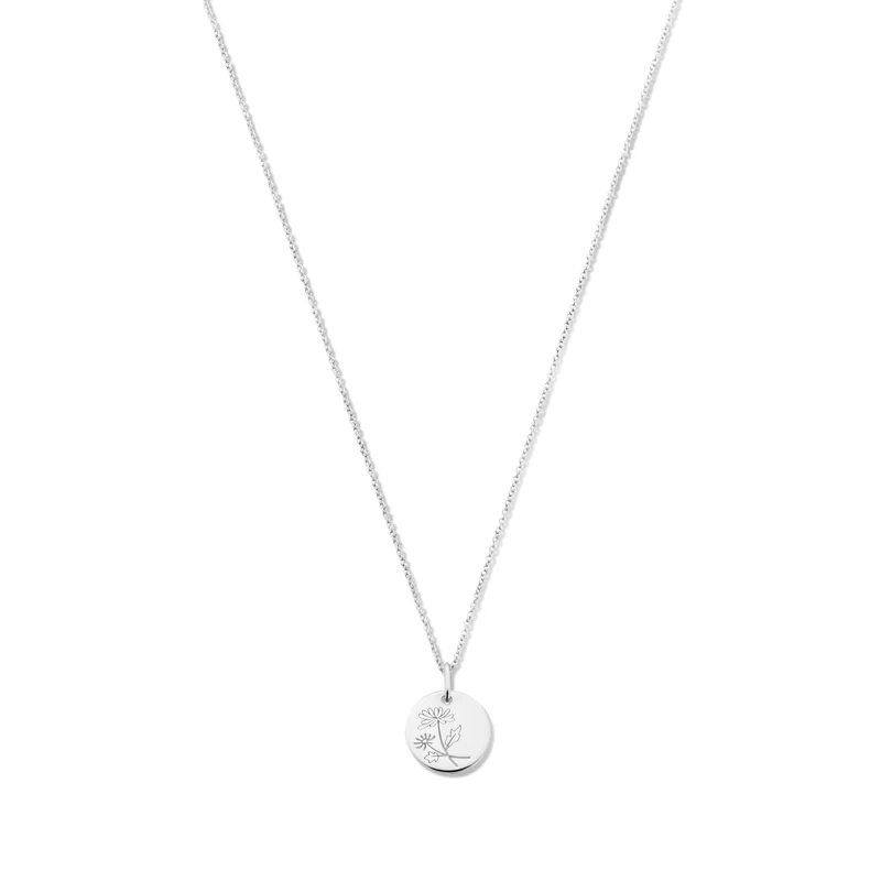 Violet Hamden Venus 925 Sterling Silberne Halskette mit Geburtsblume VH340026-AUG