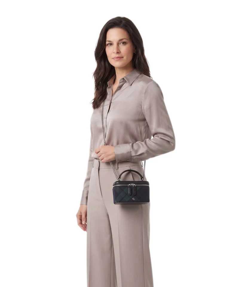 Lauren Ralph Lauren Hallee Small Umhängetasche black watch tartan