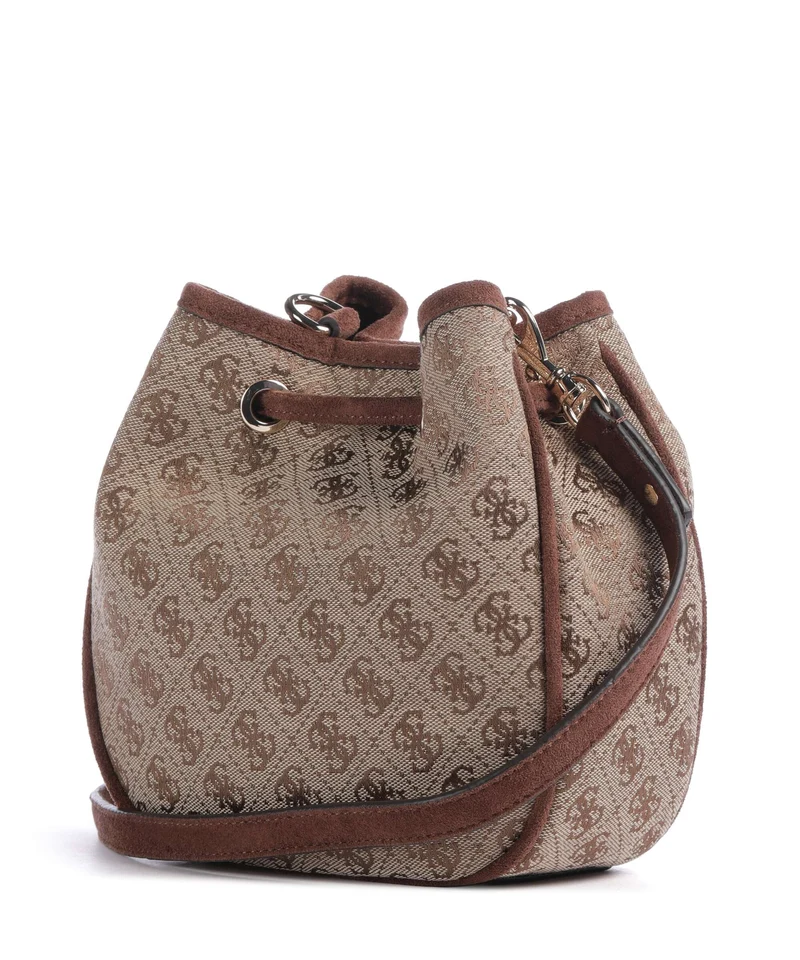 Guess Samantha Mini Bucket Handtasche latte logo/brown