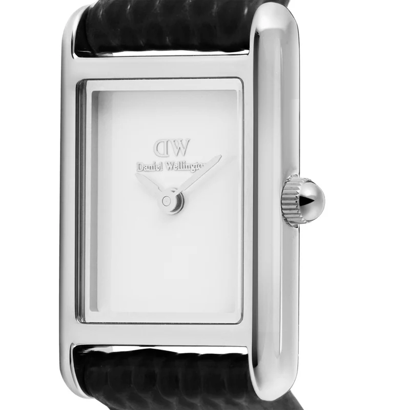 Daniel Wellington Bound Mini Black Lizard Silber Damen Uhr DW00100901
