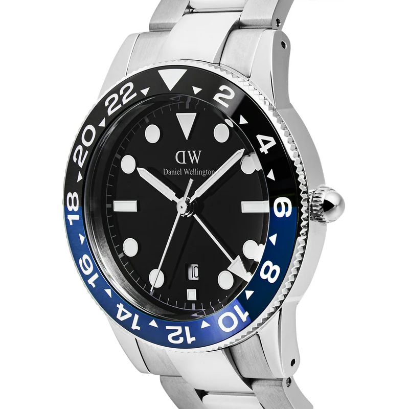 Daniel Wellington Iconic Link Schwarz Blaue Keramiklünette Herren Uhr DW00100921