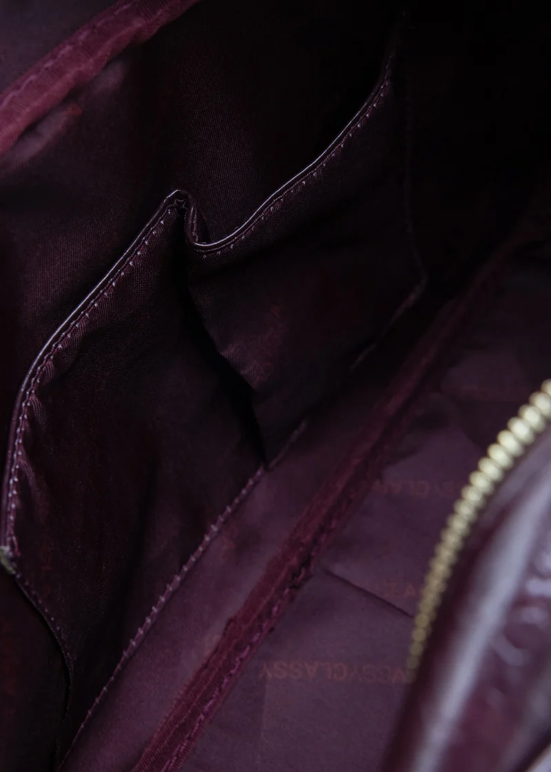 Bowlingtasche aus Kunstleder - burgundy