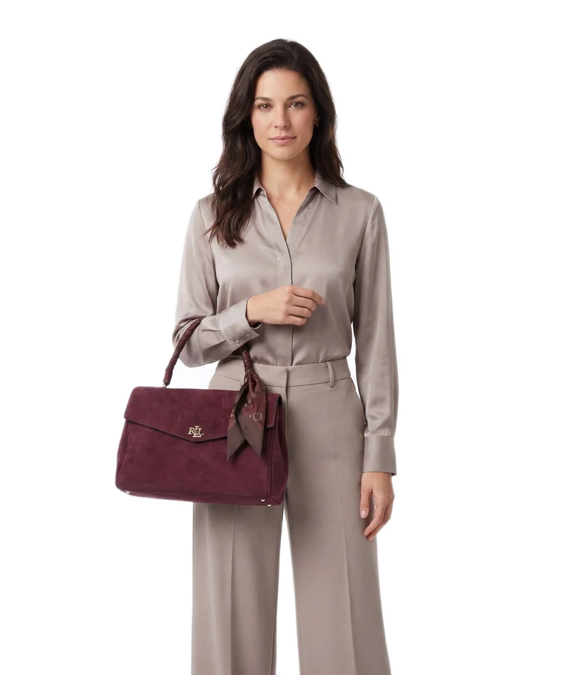 Lauren Ralph Lauren Farrah Medium Handtasche dark garnet/urban bltng/garnet multi