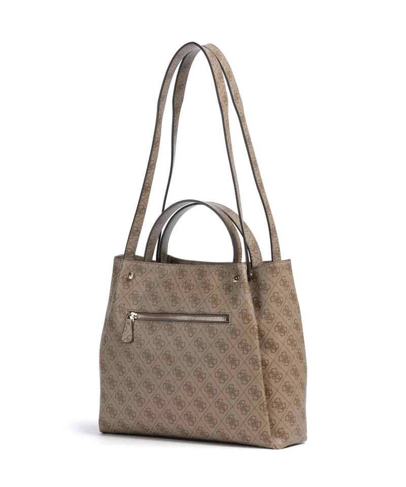 Guess Lorella Girlfriend Logo Handtasche latte logo