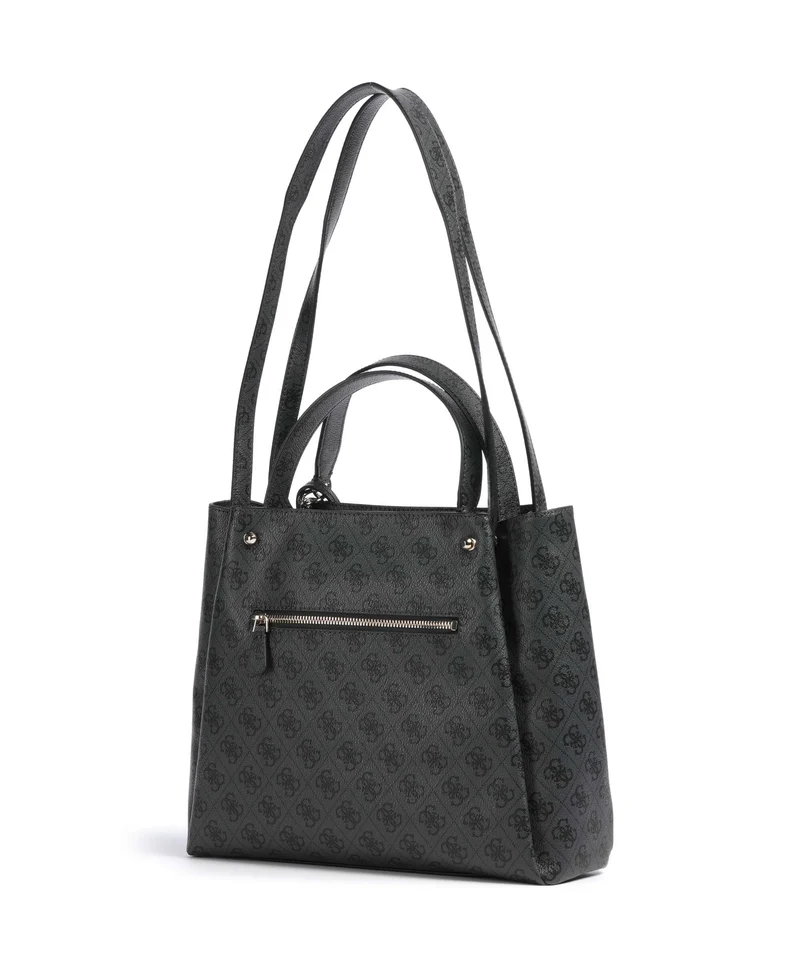 Guess Lorella Girlfriend Logo Handtasche coal logo