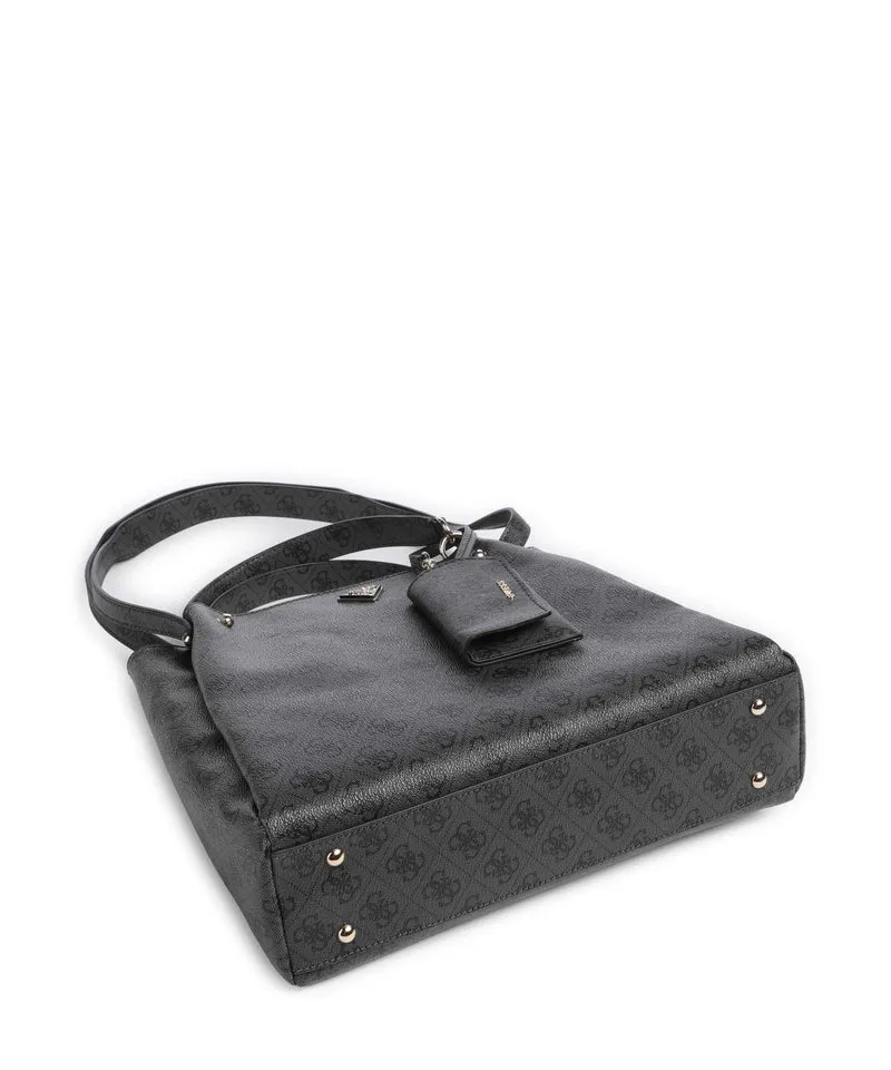 Guess Lorella Girlfriend Logo Handtasche coal logo