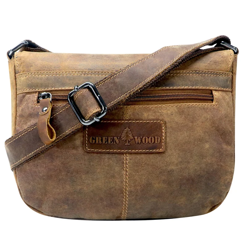Lea Ledertasche Damen Klein Umhängetasche Braun Leder Crossbody