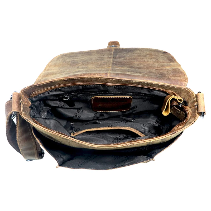 Lea Ledertasche Damen Klein Umhängetasche Braun Leder Crossbody