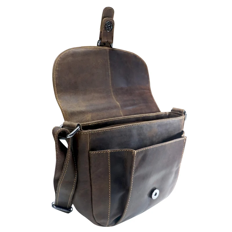 Lea Ledertasche Damen Klein Umhängetasche Braun Leder Crossbody