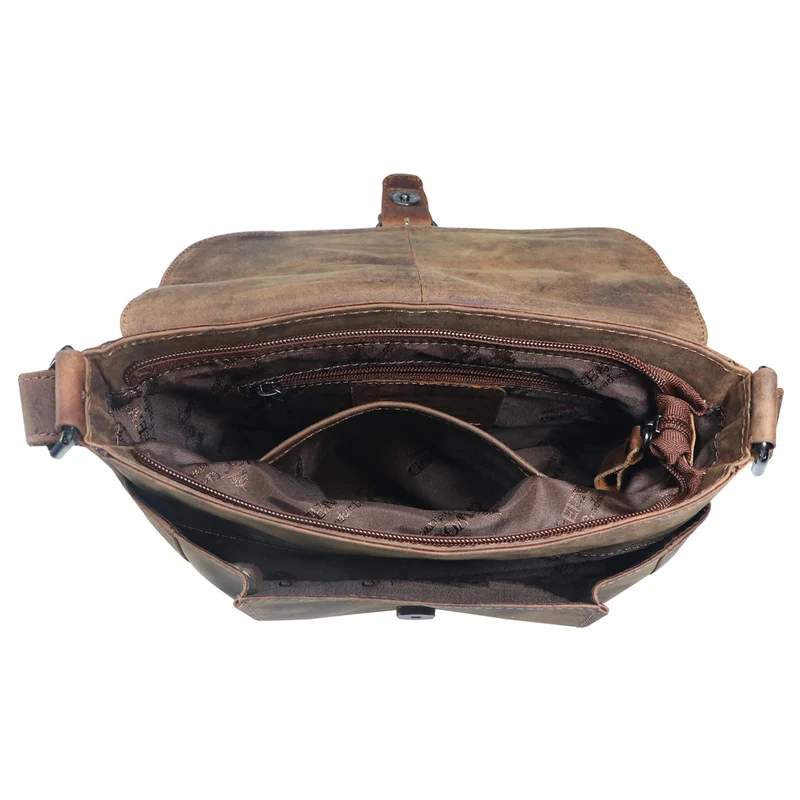 Lea Ledertasche Damen Klein Umhängetasche Braun Leder Crossbody