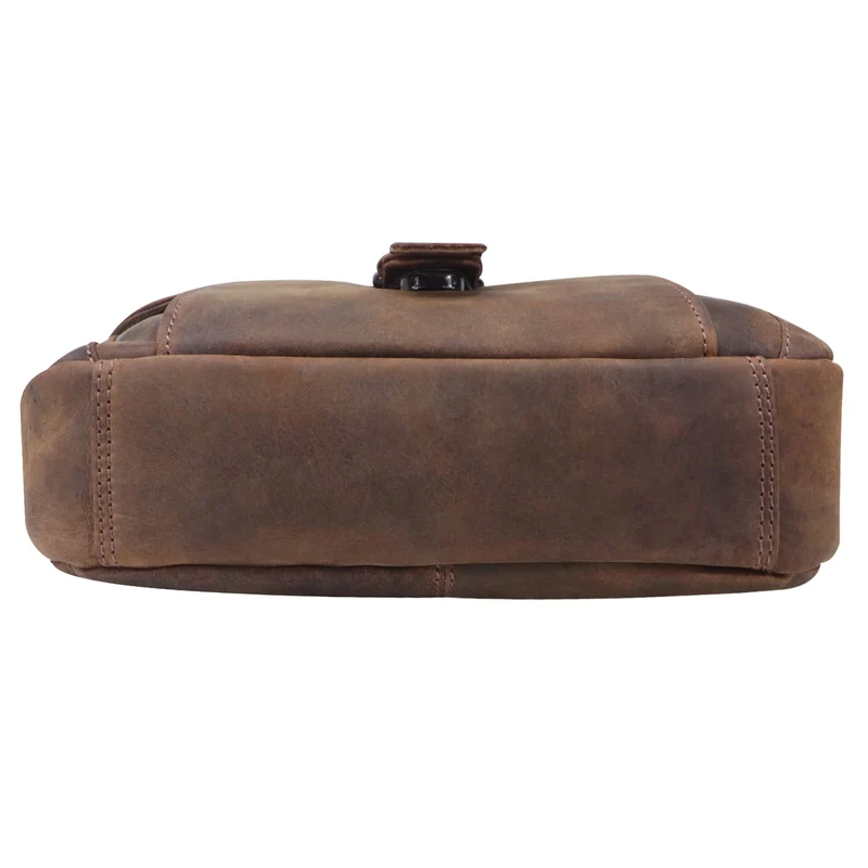 Lea Ledertasche Damen Klein Umhängetasche Braun Leder Crossbody