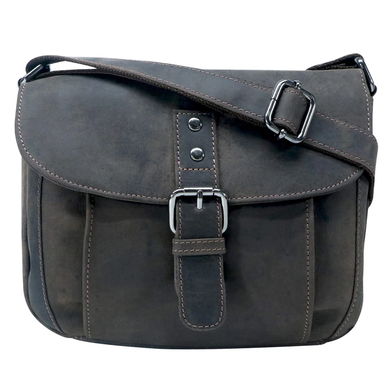 Lea Ledertasche Damen Klein Umhängetasche Braun Leder Crossbody