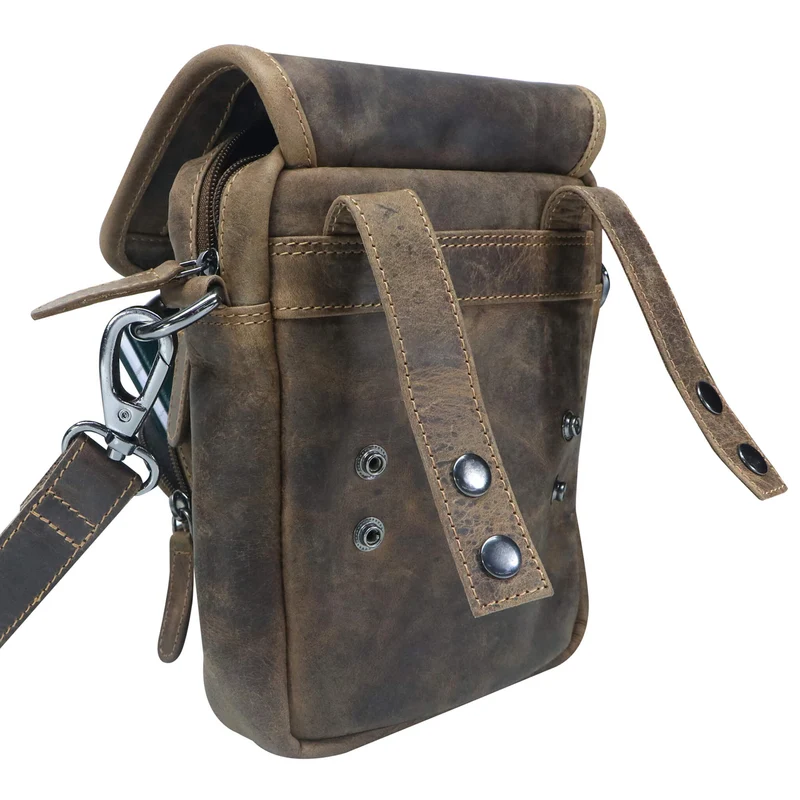 Bob Bauchtasche Damen Leder Crossbody Herren Umhängetasche Klein