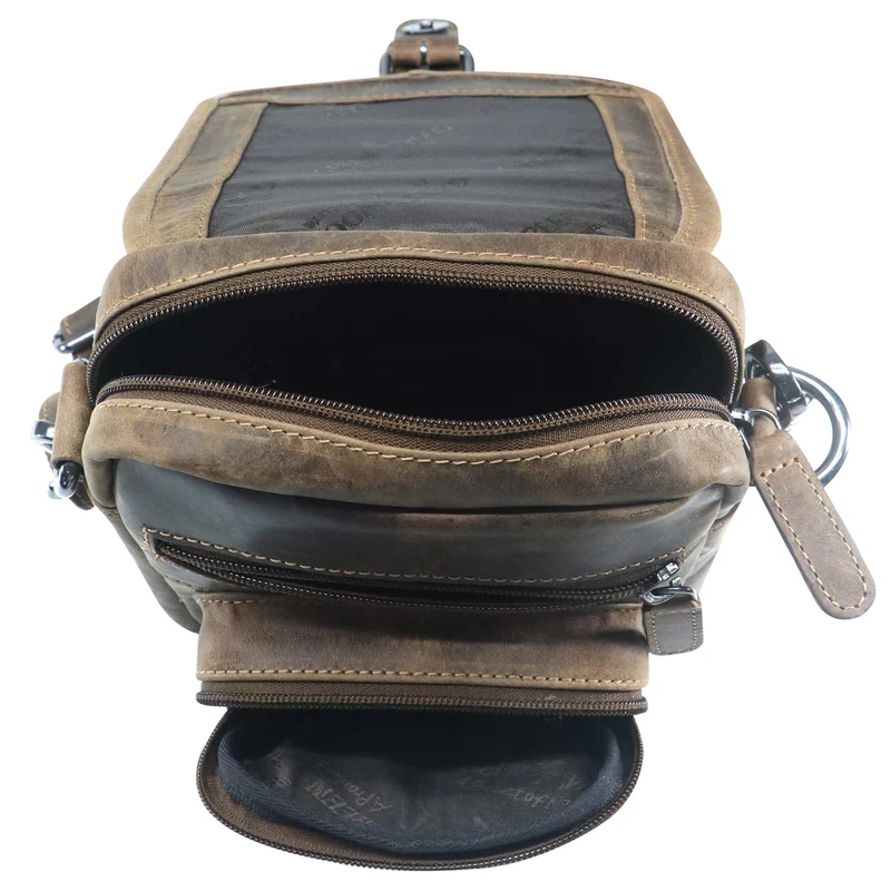 Bob Bauchtasche Damen Leder Crossbody Herren Umhängetasche Klein