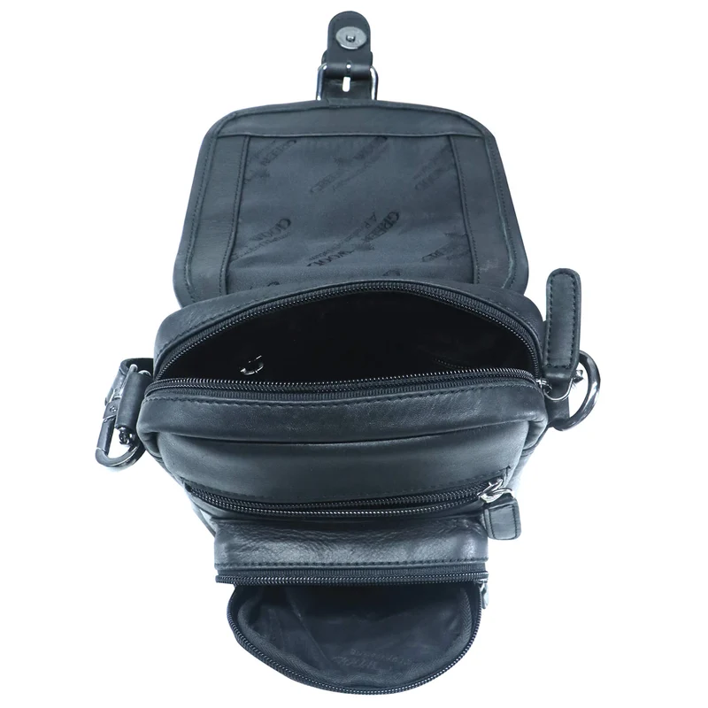 Bob Bauchtasche Damen Leder Crossbody Herren Umhängetasche Klein