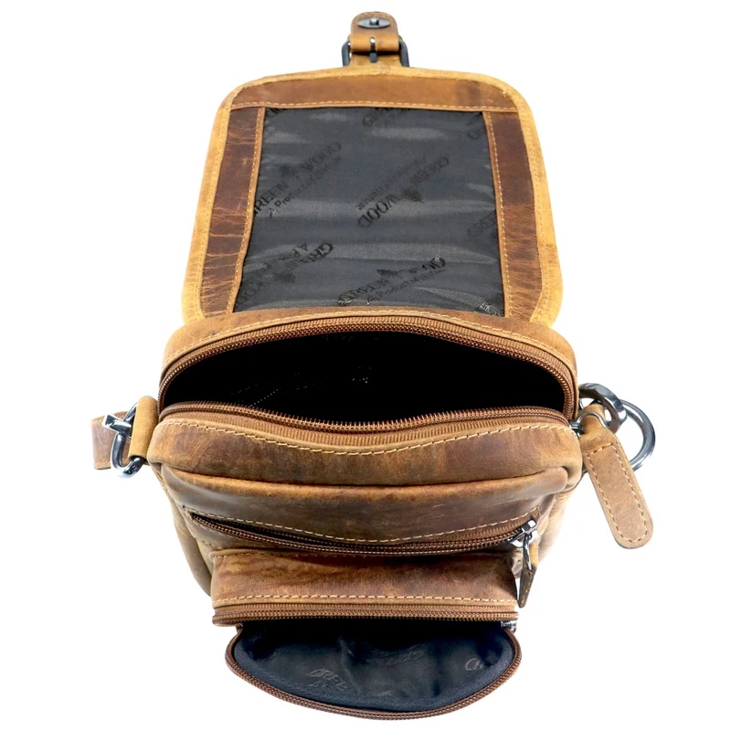 Bob Bauchtasche Damen Leder Crossbody Herren Umhängetasche Klein