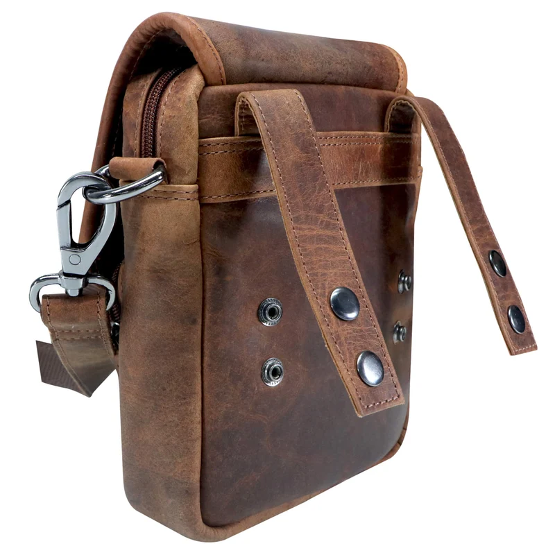 Bob Bauchtasche Damen Leder Crossbody Herren Umhängetasche Klein