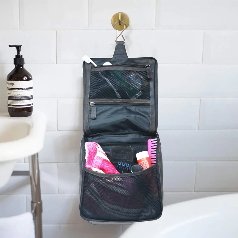 Gerd Kulturtasche zum Aufhängen Damen Kosmetiktasche Herren Leder