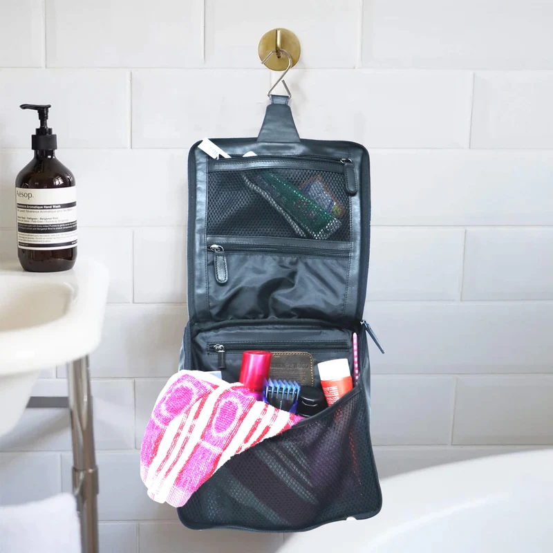 Gerd Kulturtasche zum Aufhängen Damen Kosmetiktasche Herren Leder