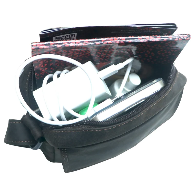 Kai Umhängetasche Damen Klein Leder Crossbody Bag Herren