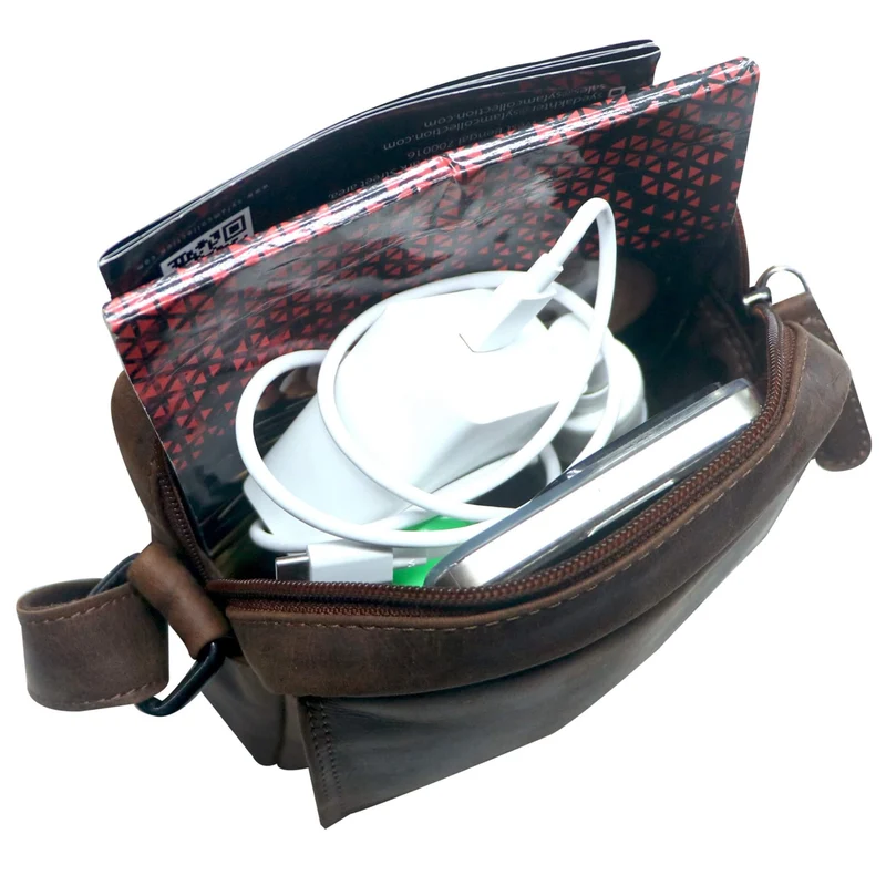 Kai Umhängetasche Damen Klein Leder Crossbody Bag Herren