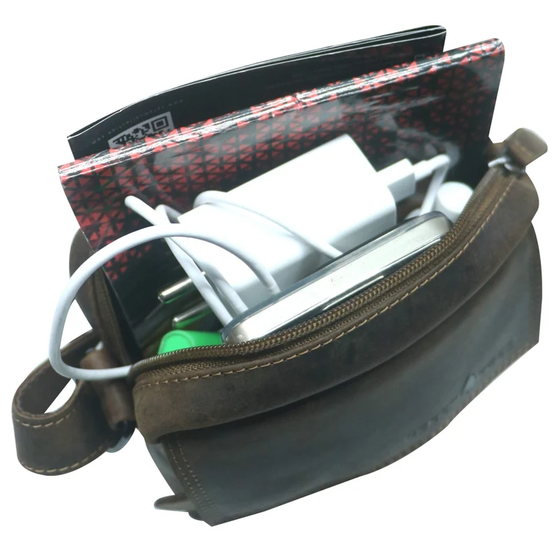 Kai Umhängetasche Damen Klein Leder Crossbody Bag Herren